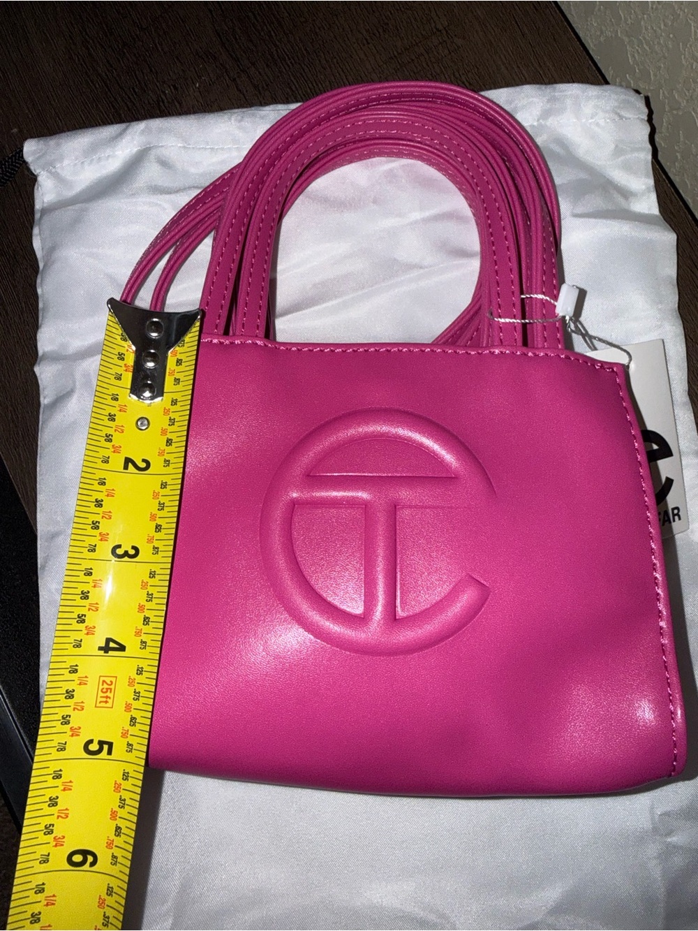 Telfar Mini Shopping Bag in Hot Pink - Picture 7 of 8